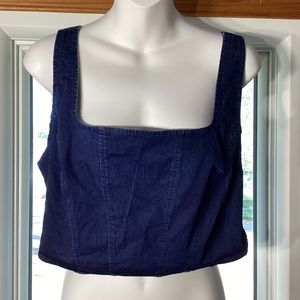 Shein 1X Plus Square Neck Denim Tank Top